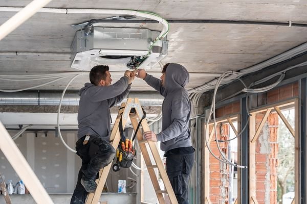 Commercial building near the North Carolina coast undergoing professional radon testing