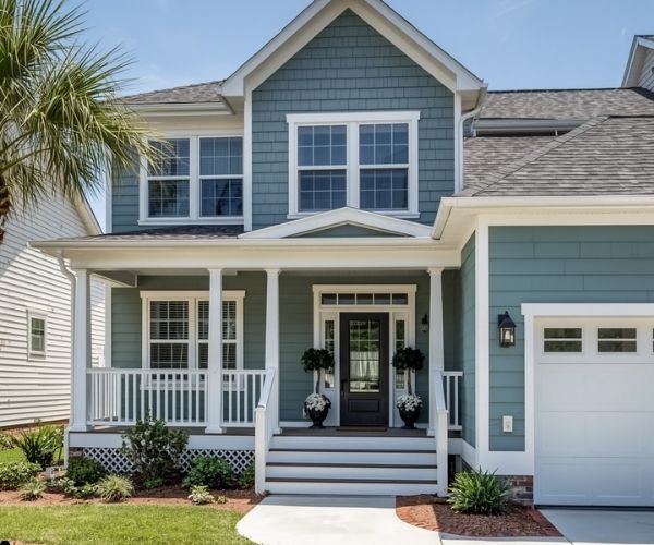 Beautiful North Carolina home showcasing modern exterior paint colors