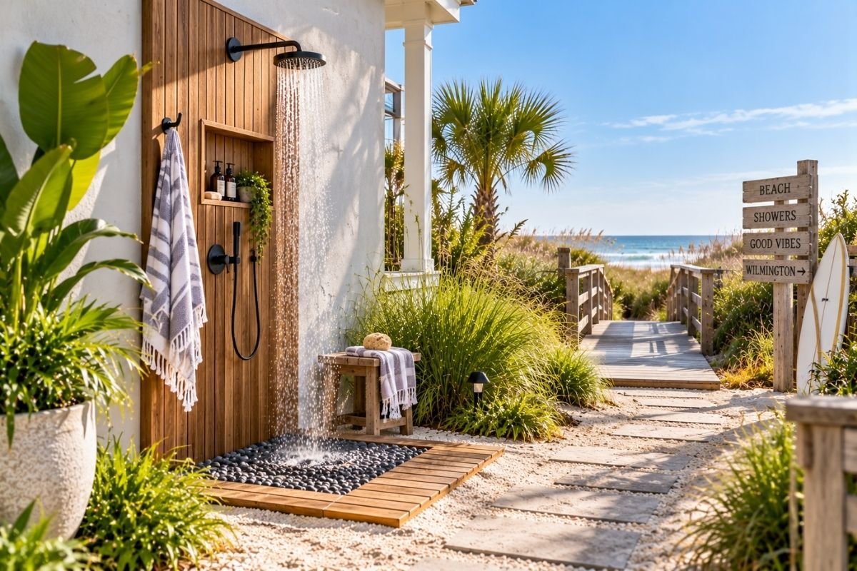 Outdoor Shower Ideas for Wrightsville Beach, NC Properties